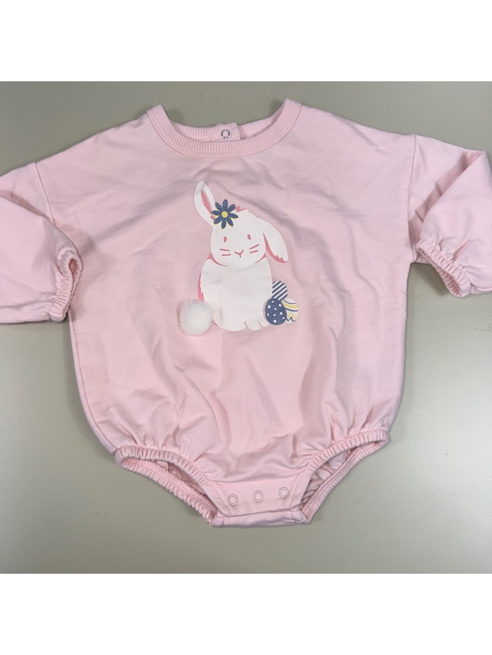 Wonder Nation Baby Girl Easter Bunny Romper 6-9M